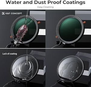 K&F Concept 77mm Nano-X Series 2-in-1 Variable ND4-ND64 & CPL Filter