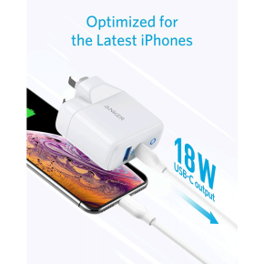 Anker Wall Charger USB C, 30W 2-Port Compact USB C Charger with 18W Power Delivery and 12W PowerIQ, PowerPort PD 2 