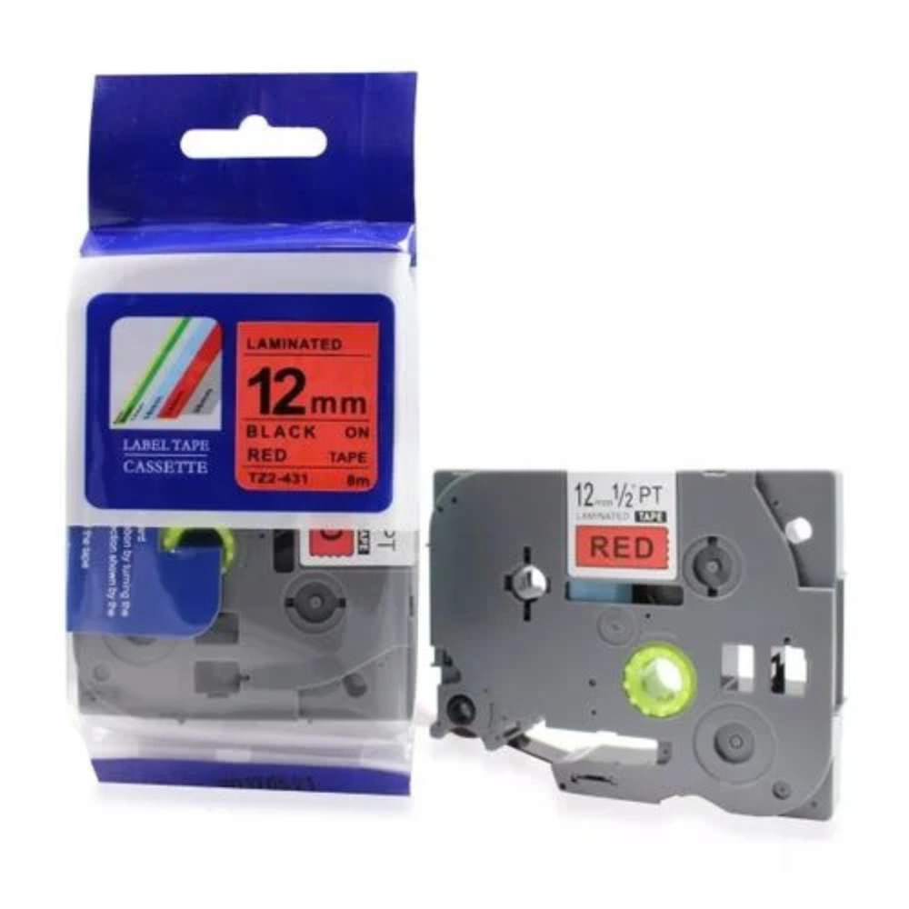 Brother TZ2-431 Lable Tape 12mm x 8m Black on Red