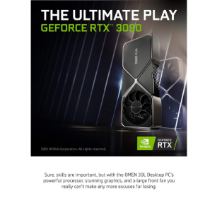 OMEN 30L Gaming Desktop PC, NVIDIA GeForce RTX 3080 Graphics Card, 10th Generation Intel Core i9-10850K Processor, 32 GB RAM, 1 TB SSD and 2 TB Hard Drive, Windows 10 Home (GT13-0092, 2020)