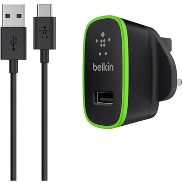 Belkin USB-C to USB-A 10W Cable with Universal Home Charger (F7U001UK06-BLK)