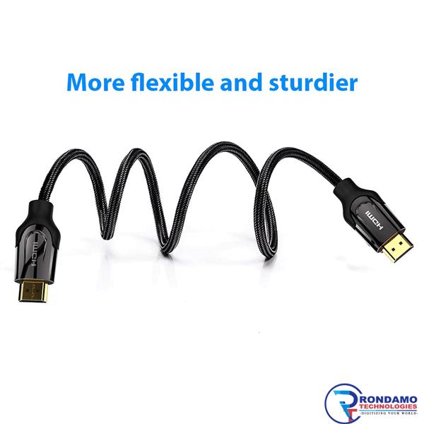 VENTION NYLON BRAIDED HDMI CABLE 1.5M BLACK METAL TYPE - VEN-VAA-B05-B150