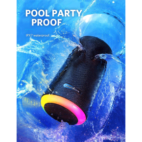 Soundcore Flare+ Portable 360° Bluetooth Speaker by Anker, Huge 360° Sound, IPX7 Waterproof, Bigger Bass, Ambient LED Light, 20-Hour Playtime, 4 Drivers with 2 Passive Radiators, Speaker for Parties