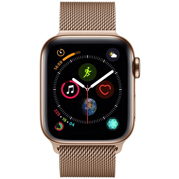 Apple Watch Series 4 (GPS + Cellular, 40mm) - Gold Stainless Steel Case with Gold Milanese Loop