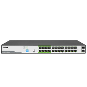 D-Link upto 250M support 24-Port 1000Mbps PoE Switch- DGS-F1026P