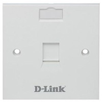 D-Link Single Faceplate Accepts One Keystone Jack with Shutter & ID Plate 86*86 mm White Square- NFP-0WHI11