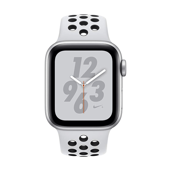 Apple Watch Nike+ Series 4 (GPS + Cellular, 40mm, Silver Aluminum, Pure Platinum/Black Nike Sport Band)