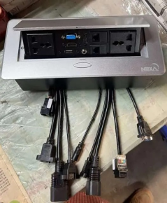 Nexa Silver Pop-up Multifunction Socket with Cable Socket