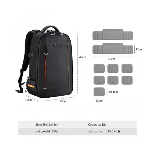 K&F KF13.140 Multifunctional backpack (black)