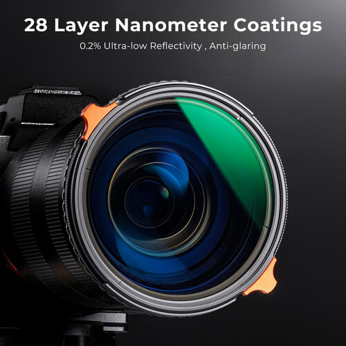 K&F Concept Nano-X Series 2-in-1 Variable ND4-ND64 & CPL Filter (58mm, 2 to 6-Stop)