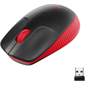 Logitech Wireless Mouse Full Size M190 - Red (910-005908)