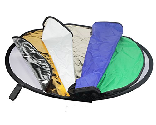 Godox 43 Inch (110cm) 7 in 1 Round Portable Collapsible Multi Disc Light Reflector (Translucent, Silver, Gold, White, Black, Green and Blue)