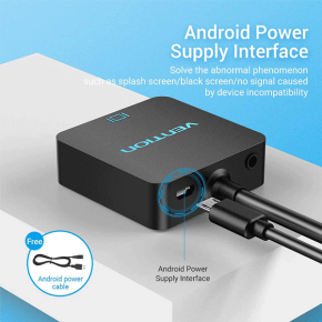 VENTION HDMI TO VGA CONVERTER WITH FEMALE MICRO USB AND AUDIO PORT - VEN-ACRBB