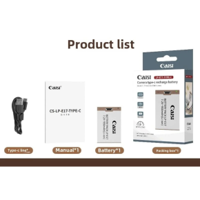 Caisi LP-E17-TYPE-C Rechargeable Battery for Canon Cameras