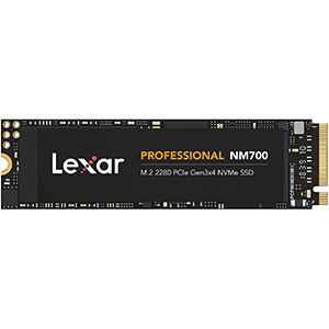 Lexar Professional NM700 M.2 2280 PCIe NVMe 512GB SSD, Gaming, Up To 3500MB/s (LNM700-512RB)