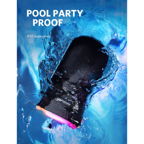 Soundcore Flare Wireless Speaker by Anker, Waterproof Party Speaker with 360° Sound, Enhanced Bass & Ambient LED Light, IP67 Waterproof and 12-Hour Battery Life-Black