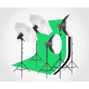 GVM P80S LED 4-Light Kit with Umbrellas, Softboxes, and Backdrops