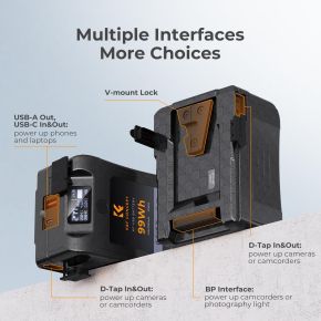 K&F Concept 99Wh Mini V-Mount Battery, 6700mAh