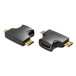 VENTION MINI HDMI MALE + MICRO HDMI MALE TO HDMI FEMALE ADAPTER – VEN-AGFB0