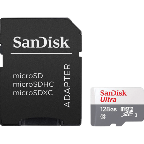 SanDisk MicroSD CLASS 10 100MBPS 128GB with Adapter (SDSQUNR-128G-GN3MA)