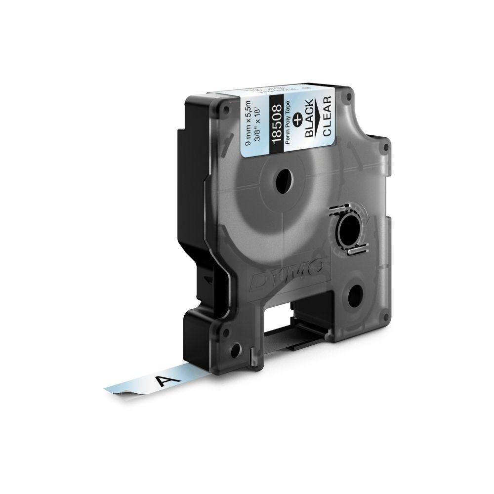 Dymo 12mm Black on White  Label Tape