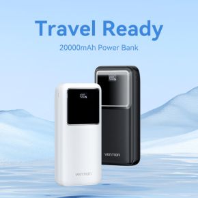 Vention 30000mAh Power Bank 2.5W Black LED Display Type