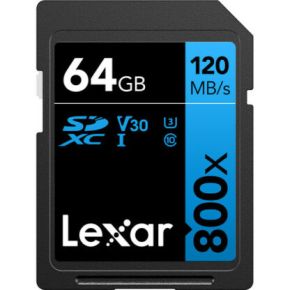 Lexar 64GB 120Mbps 800x UHS-I SDXC Memory Card (BLUE Series)