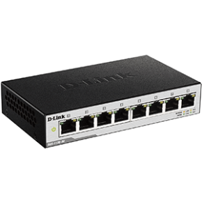 D-Link 8 port 10/100/1000Mbps PoE switch- DGS-1100-08P