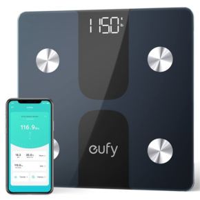 Anker Eufy Smart Scale C1 with Bluetooth, Body Fat Scale - Wireless Digital Bathroom Scale - Black | T9146H11