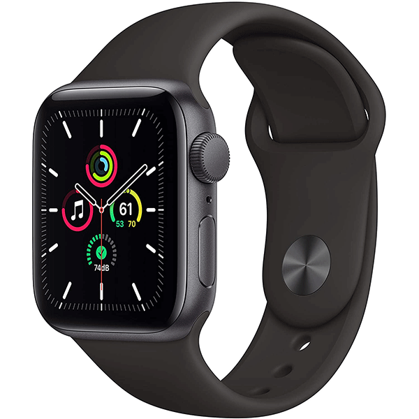 New Apple Watch SE (GPS, 40mm) - Space Gray Aluminum Case with Black Sport Band