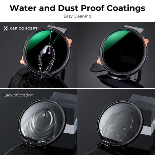 K&F Concept Nano-X Series 2-in-1 Variable ND4-ND64 & CPL Filter (49mm, 2 to 6-Stop)