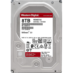 Western Digital 8TB WD Red NAS Internal Hard Drive HDD - 5400 RPM, SATA 6 Gb/s, SMR, 256MB Cache, 3.5 Inches (WD80EFBX)