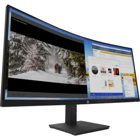 HP M34d 34' WQHD Curved Monitor, 1500R Curvature VA Display 100Hz Refresh Rate, 5ms Response Time, Height Adjustable, On Screen Controls, 1xDP / 1xHDMI/ USB-A 5Gbps / USB-B / USB-C- 3B1W4AS