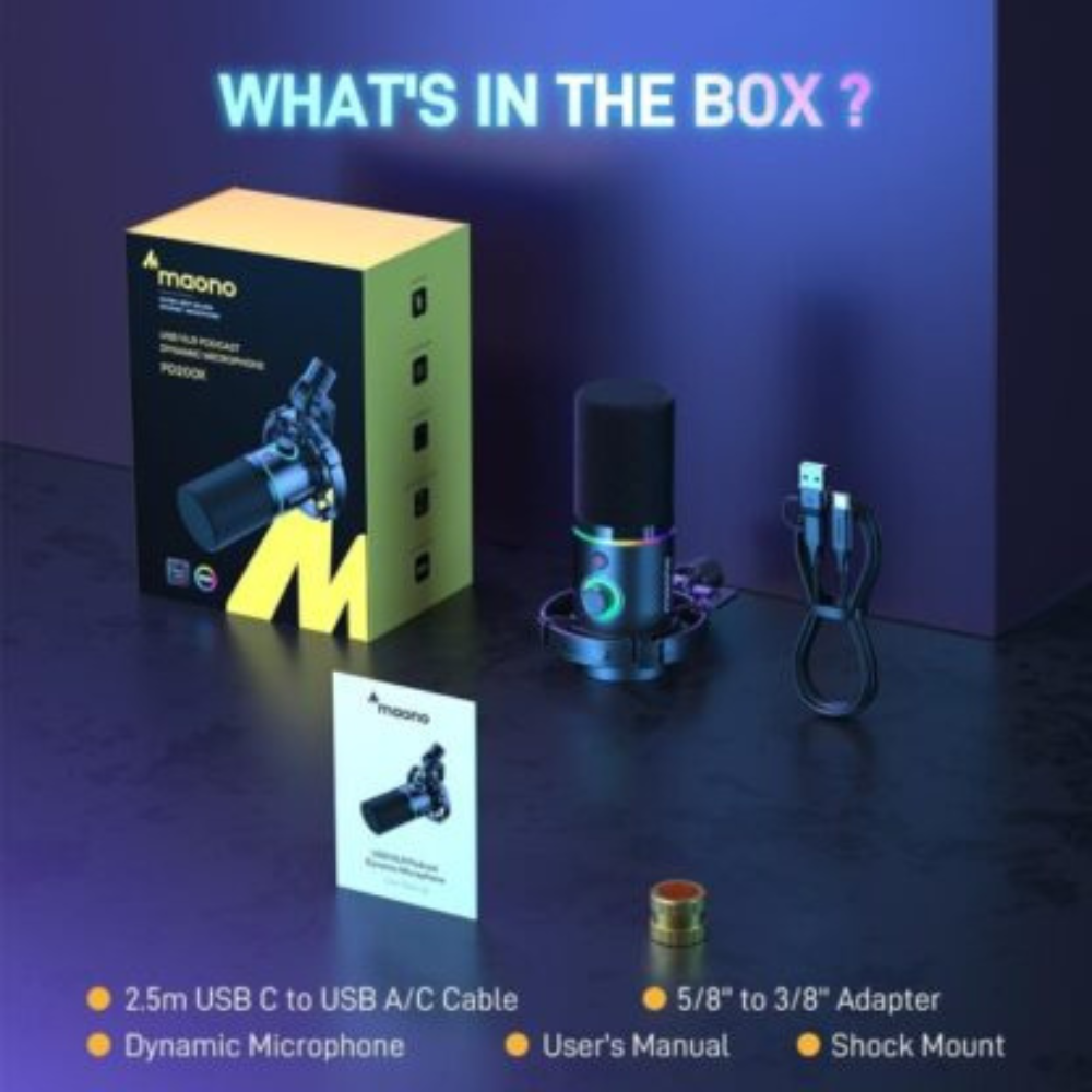 MAONO PD200X USB/XLR Dynamic Microphone(Black