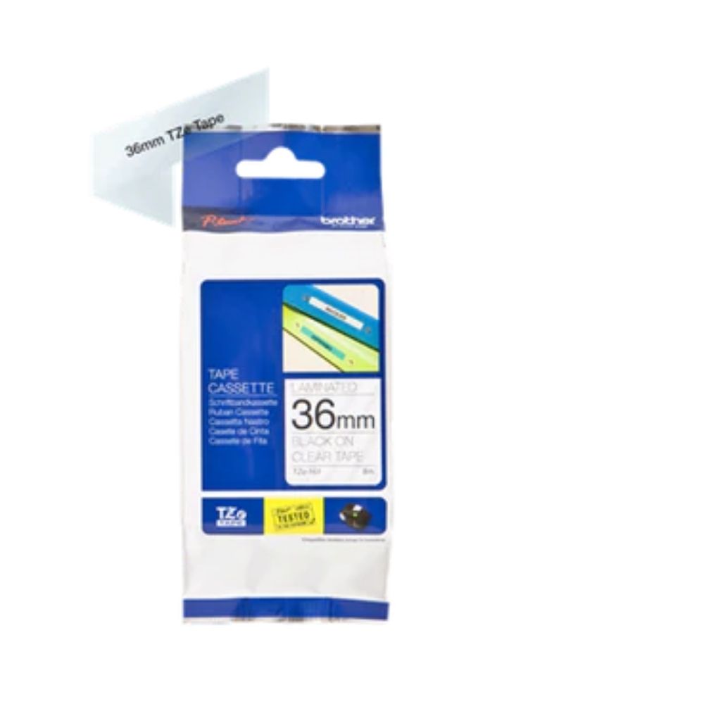 Brother TZe-161 36mm Black On Clear Tape