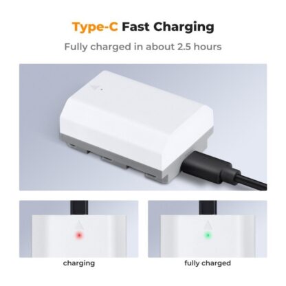 K&F NP-FZ100 Battery with 2600mAh Type-C Fast Charging