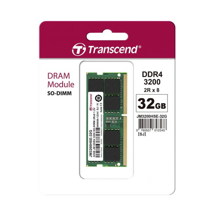 Transcend Desktop RAM DDR4 32GB 3200 – JM3200HLE-32G