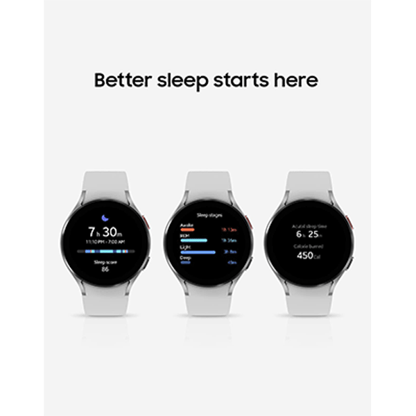 SAMSUNG Galaxy Watch 4 44mm R870 Smartwatch GPS WiFi Bluetooth (International Model) (Silver)