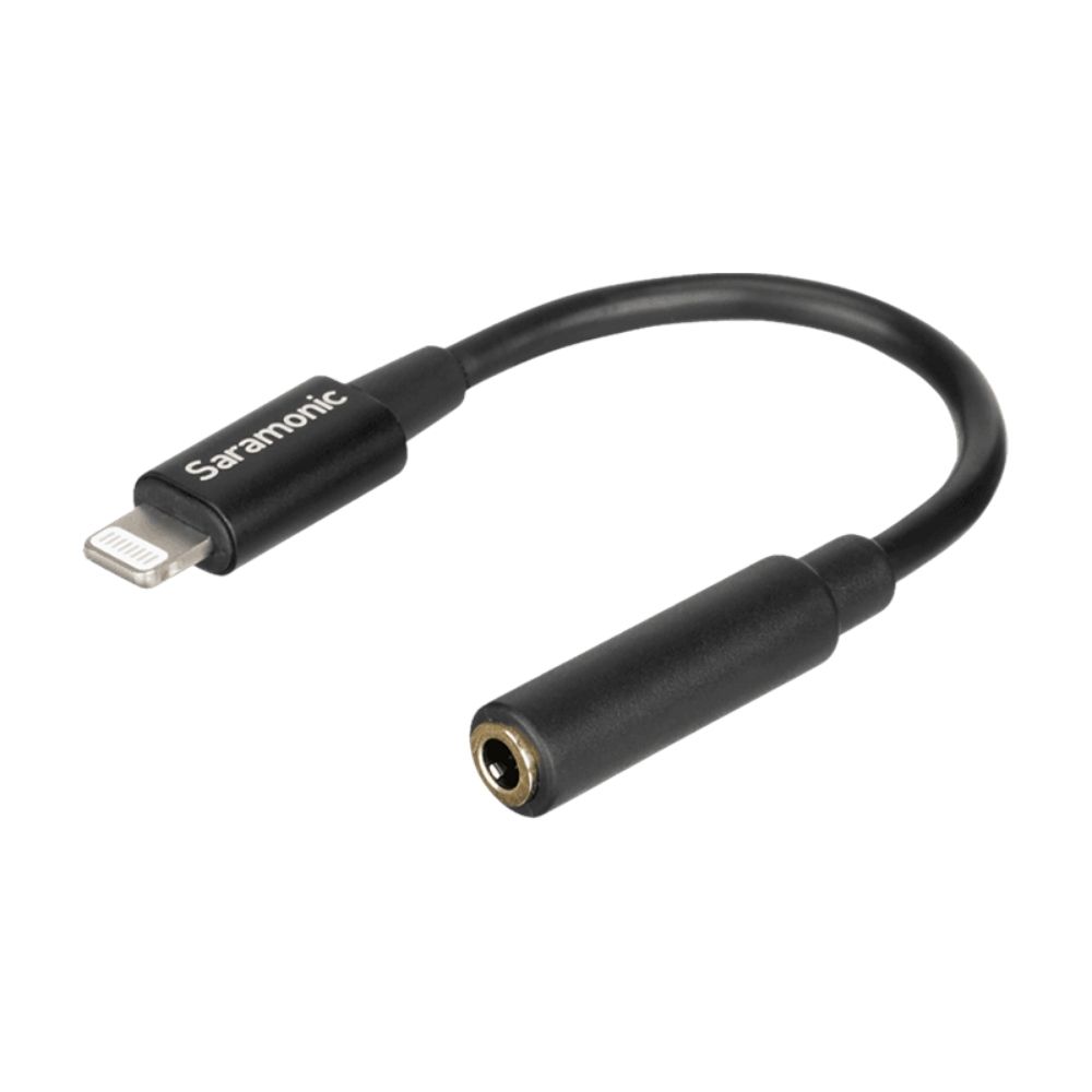 Saramonic SR-C2002 3.5mm TRRS Female to Lightning Adapter Cable for Audio to/from iPhone (3″)