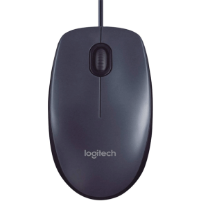 Logitech M100, Corded mouse, Black, (910-005003)