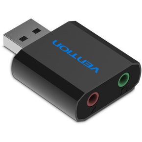 Vention USB External Sound Card Black Metal Type- VEN-VAB-S17-B