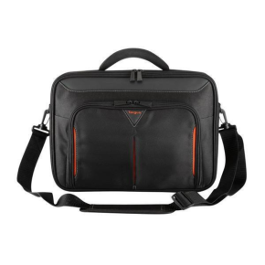 Targus Classic 15.6″ Clamshell Laptop Carry Case – Black/Red – CN415