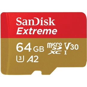 SanDisk 64GB Extreme UHS-I microSDXC Memory Card with SD Adapter (SDSQXA2-064G-GN6AA)