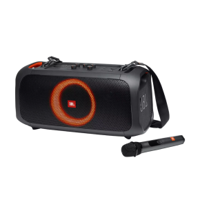 JBL PARTYBOX ON-THE-GO PORTABLE PARTY SPEAKER WITH BUILT-IN LIGHTS AND WIRELESS MIC