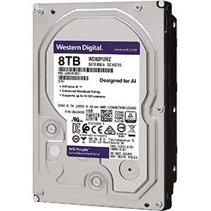 WD Purple Surveillance Hard Drive - 8 TB, 256 MB, 7200 rpm (WD82PURZ)