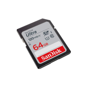 SanDisk Ultra 64GB SDXC UHS-I 120MB/s C10 U1 Full HD Memory Card (SDSDUN4-064G-GN6IN) 