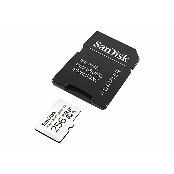 SanDisk MicroSD CLASS 10 100MBPS 256GB High Endurance Card  with Adapter (SDSQQNR-256G-GN6IA)