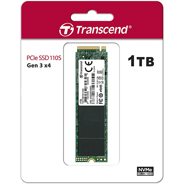 Transcend 1TB NVMe PCIe Gen3 x4 MTE110S M.2 SSD Solid State Drive TS1TMTE110S