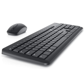 Dell Wireless Keyboard and Mouse (KM3322W) - 2.4GHz, Optical LED Sensor, Mechanical Scroll, Anti-Fade Plunger Keys, 6 Multimedia Keys, Tilt Leg