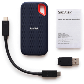 SanDisk 250GB Extreme Portable External SSD - Up to 550MB/s - USB-C, USB 3.1 - SDSSDE60-250G-G25